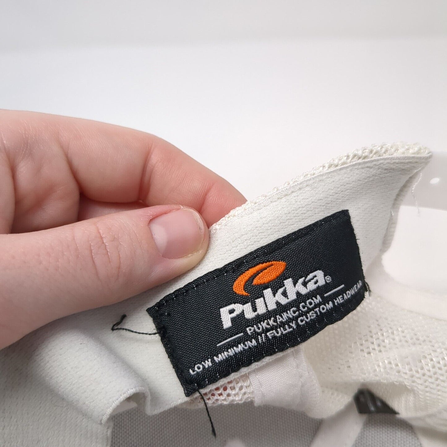 Pukka Snapback Trucker Hat White One Size Adjustable Embroidered Mesh Back