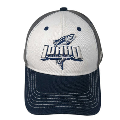 Melonwear Idaho Steelheads Hat Baseball Cap Gray White Blue One Size Hockey Fish