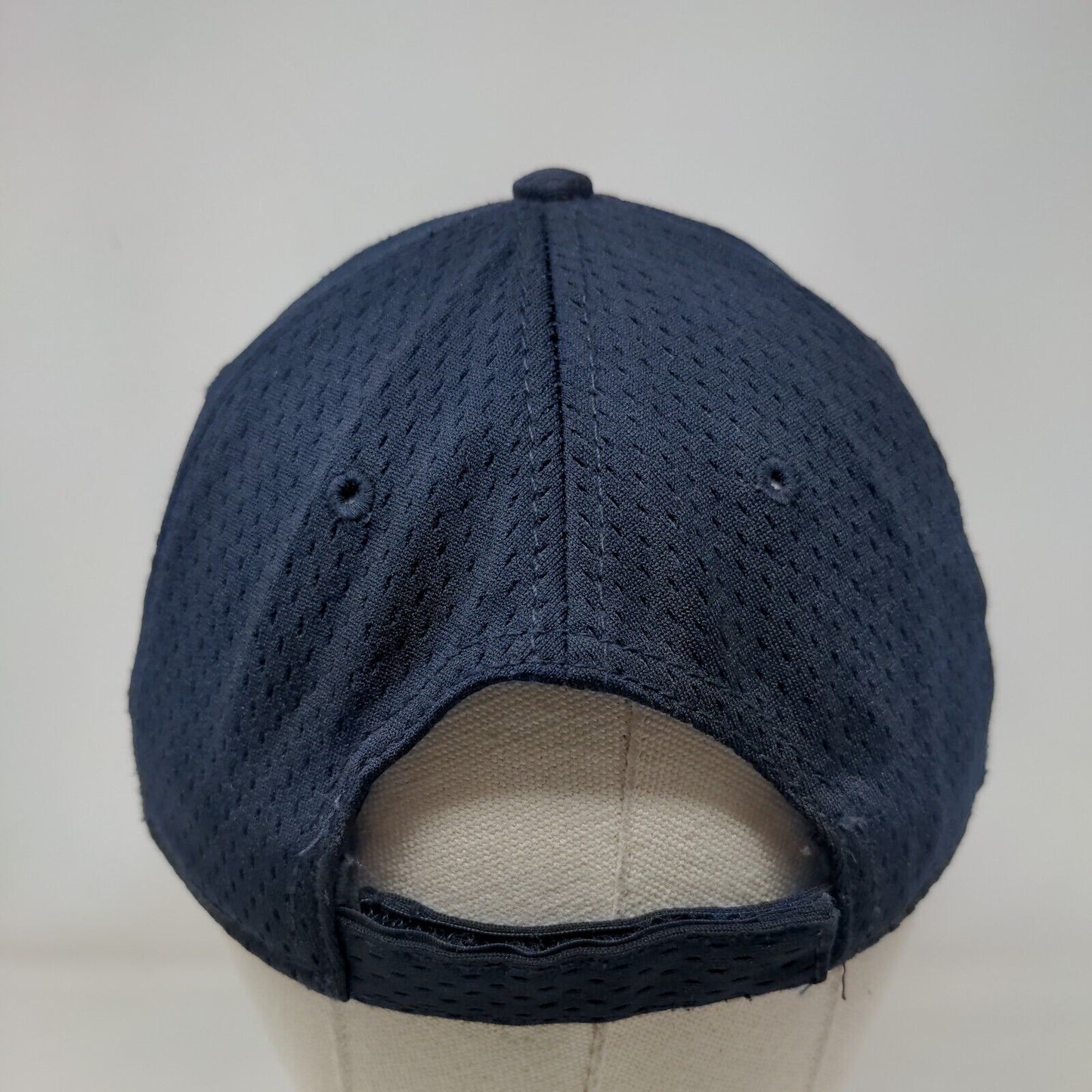 Otto Strapback Hat Blue OSFM Adjustable Solid Mesh Vent Holes Blank