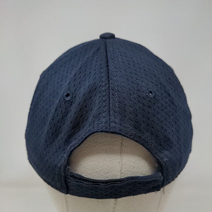 Otto Strapback Hat Blue OSFM Adjustable Solid Mesh Vent Holes Blank