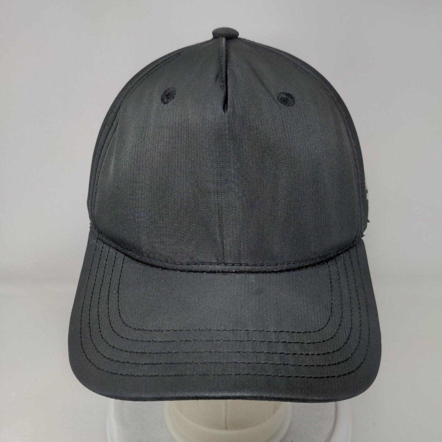 Adidas Snapback Hat Black OSFM Adjustable Vented Holes 6 Panel Blank