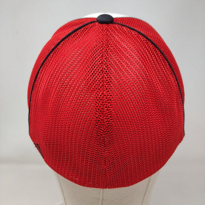 Pacific Headwear Fitted Mesh Back Trucker Hat Multi L-XL Embroidered