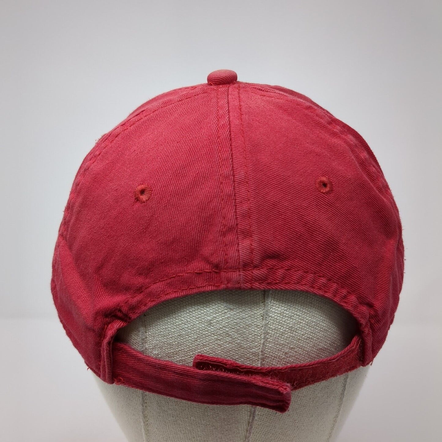 Montauk Missouri Strapback Hat Red One Size Adjustable Embroidered