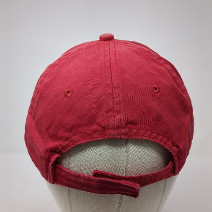 Montauk Missouri Strapback Hat Red One Size Adjustable Embroidered