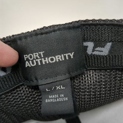 Port Authority Baseball Cap Gray XL Commercial Tire Mesh Back Flexfit Hat