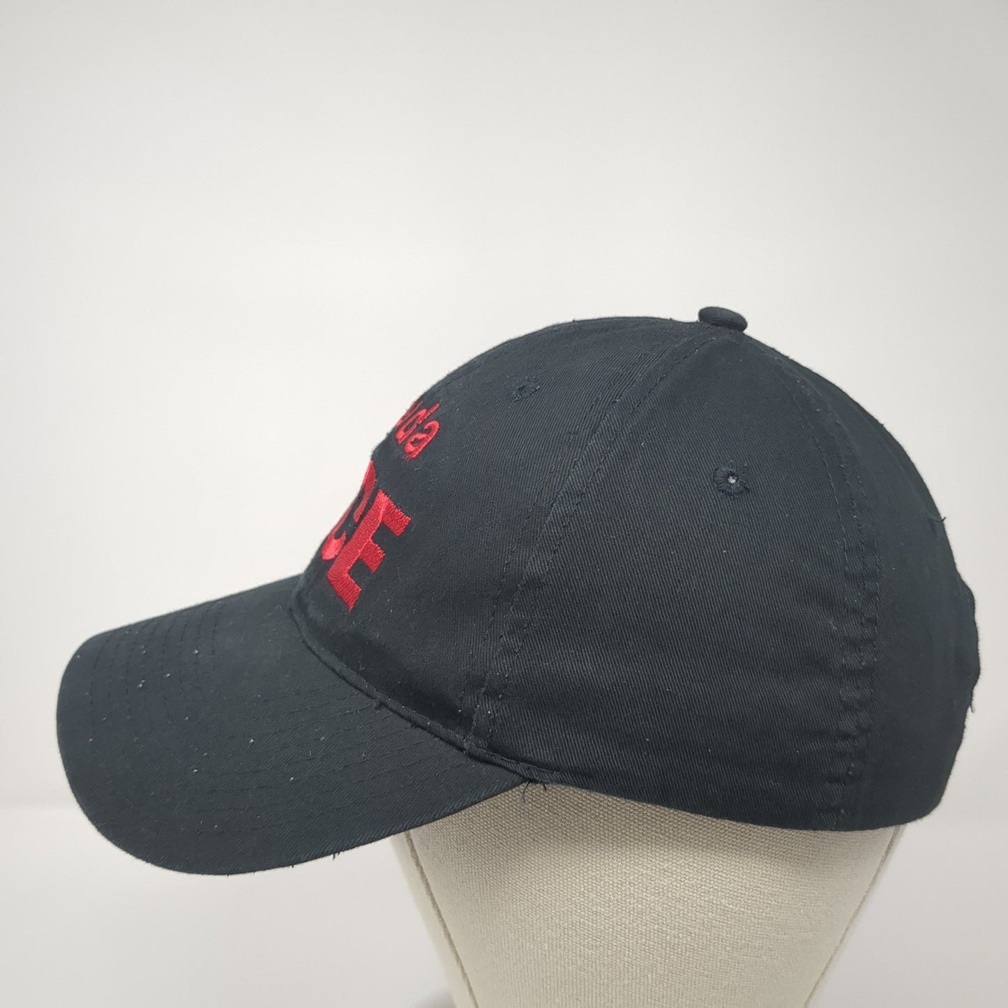 Duda ACE Strapback Hat Black One Size Adjustable Embroidered 6 Panel