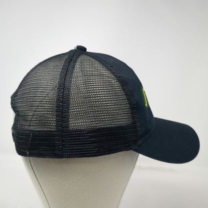 John Deere Trucker Hat Black One Size Stotz Equipment Embroidered Mesh Snapback