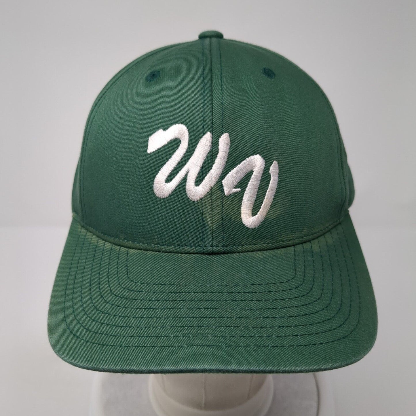 WV Strapback Hat Green One Size Adjustable Embroidered Pacific Headwear