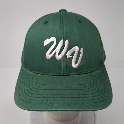 WV Strapback Hat Green One Size Adjustable Embroidered Pacific Headwear