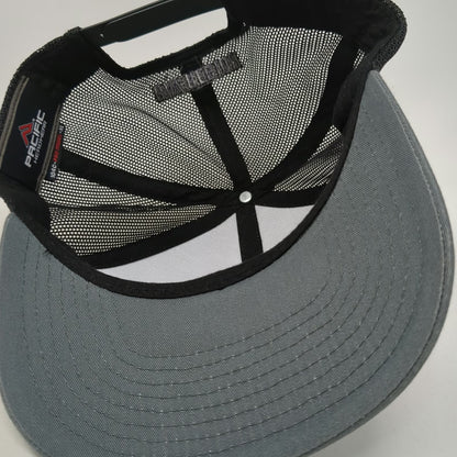 Pacific Headwear Trucker Hat Gray Black XL IBEW Local 1245 Bay Region Snapback