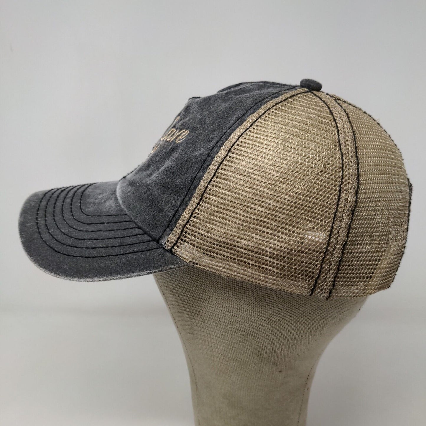 Royal Resortwear Men's Strapback Mesh Back Hat Gray Mammoth Cave National Park