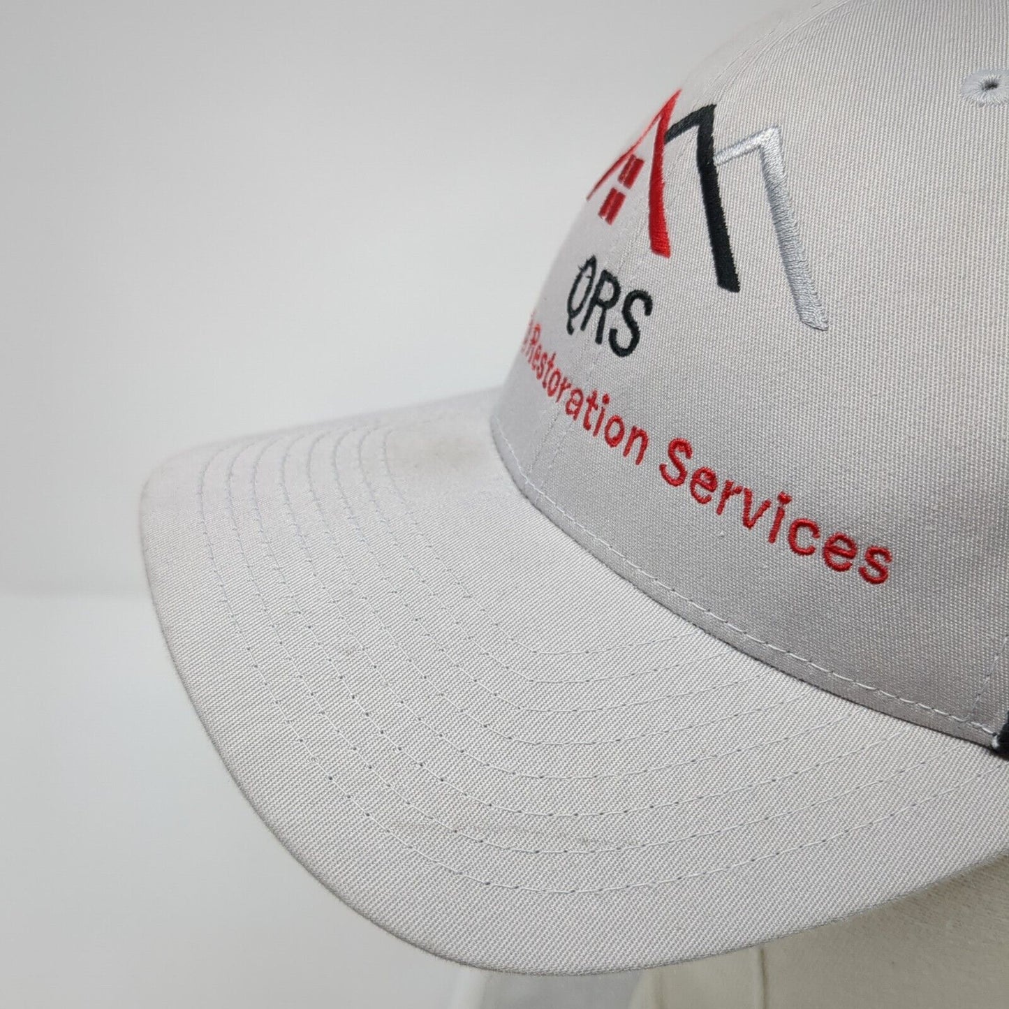 QRS Quality Restoration Services Fitted Trucker Hat Gray S/M Port Authority