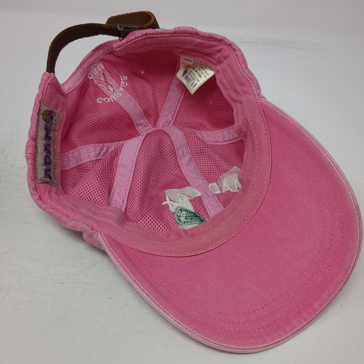 Adams Baseball Cap Pink One Size Mad Lax Lacrosse Breast Cancer Courage Hat