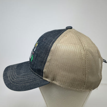 Outdoor Baseball Cap Blue One Size Mesh Back Denim Strapback Boutique Arrow Hat