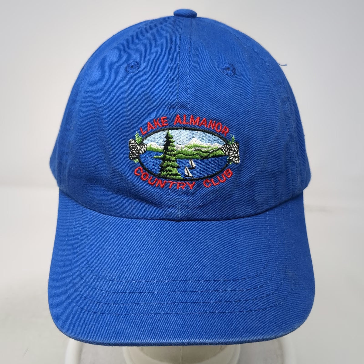 Town Talk Lake Almanor Country Club Hat Blue One Size Baseball Cap Slideback