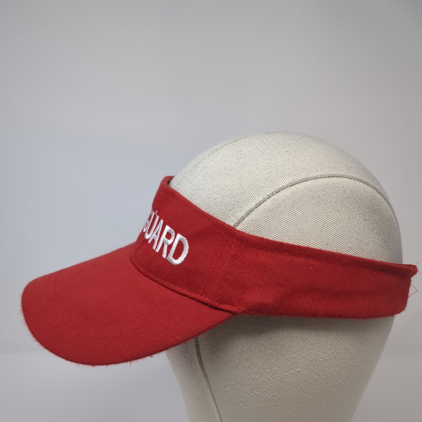 Lifeguard Strapback Hat Red One Size Embroidered Adjustable Outdoor