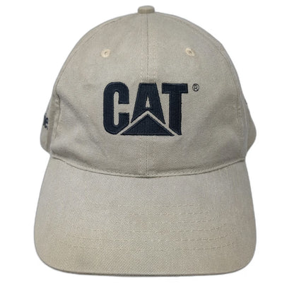 Caterpillar CAT G-Series Bulldozer Hat Beige One Size Baseball Cap Slideback