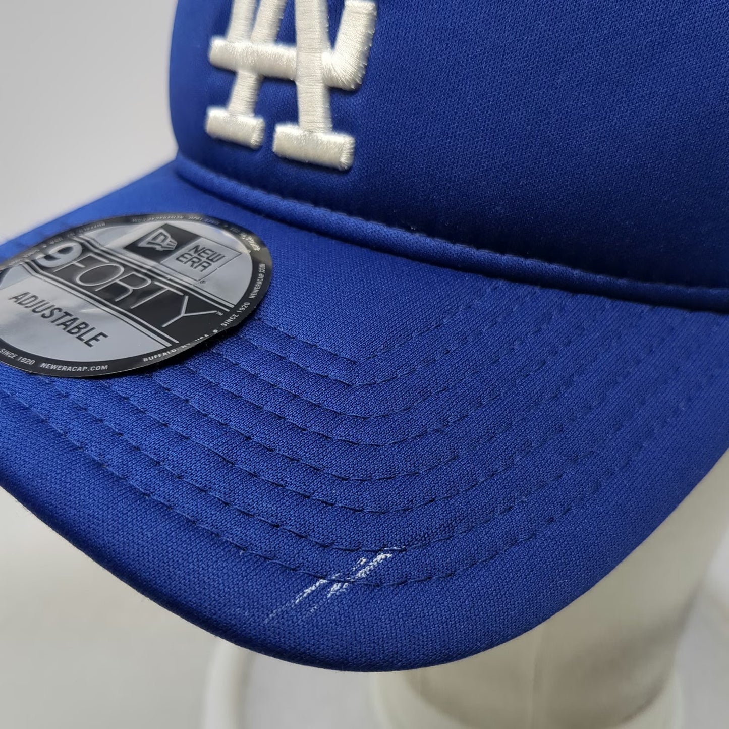 New Era Los Angeles Dodgers MLB Trucker Hat Blue One Size Side Patch Snapback