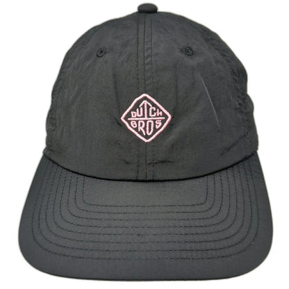 Dutch Bros Black Baseball Cap One Size Nylon Strapback Pink Coffee Logo Hat
