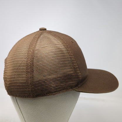Flylow Trucker Hat Brown One Size Just Here For The Vibe Wave Patch Mesh Back
