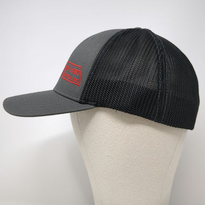 Flexfit Baseball Cap Gray XL Mesh Back Agri-Lines Irrigation Zimmatic Logo Hat