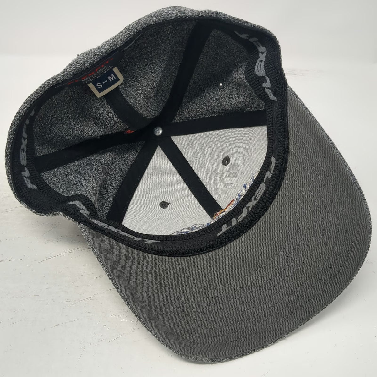 Flexfit Baseball Cap Gray M Silver Mtn Mountain Graphic Embroidered Hat