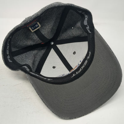 Flexfit Baseball Cap Gray M Silver Mtn Mountain Graphic Embroidered Hat