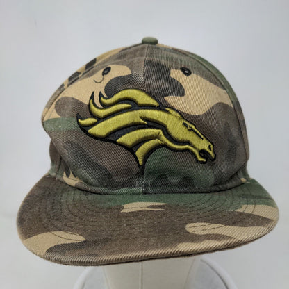 NFL Vintage Men's Snapback Camo Hat Denver Broncos Embroidered Big Logo