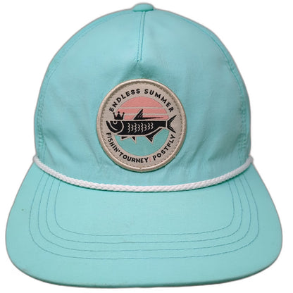 Postfly 5 Panel Blue One Size Endless Summer Fishing Tourney Rope Hat Snapback