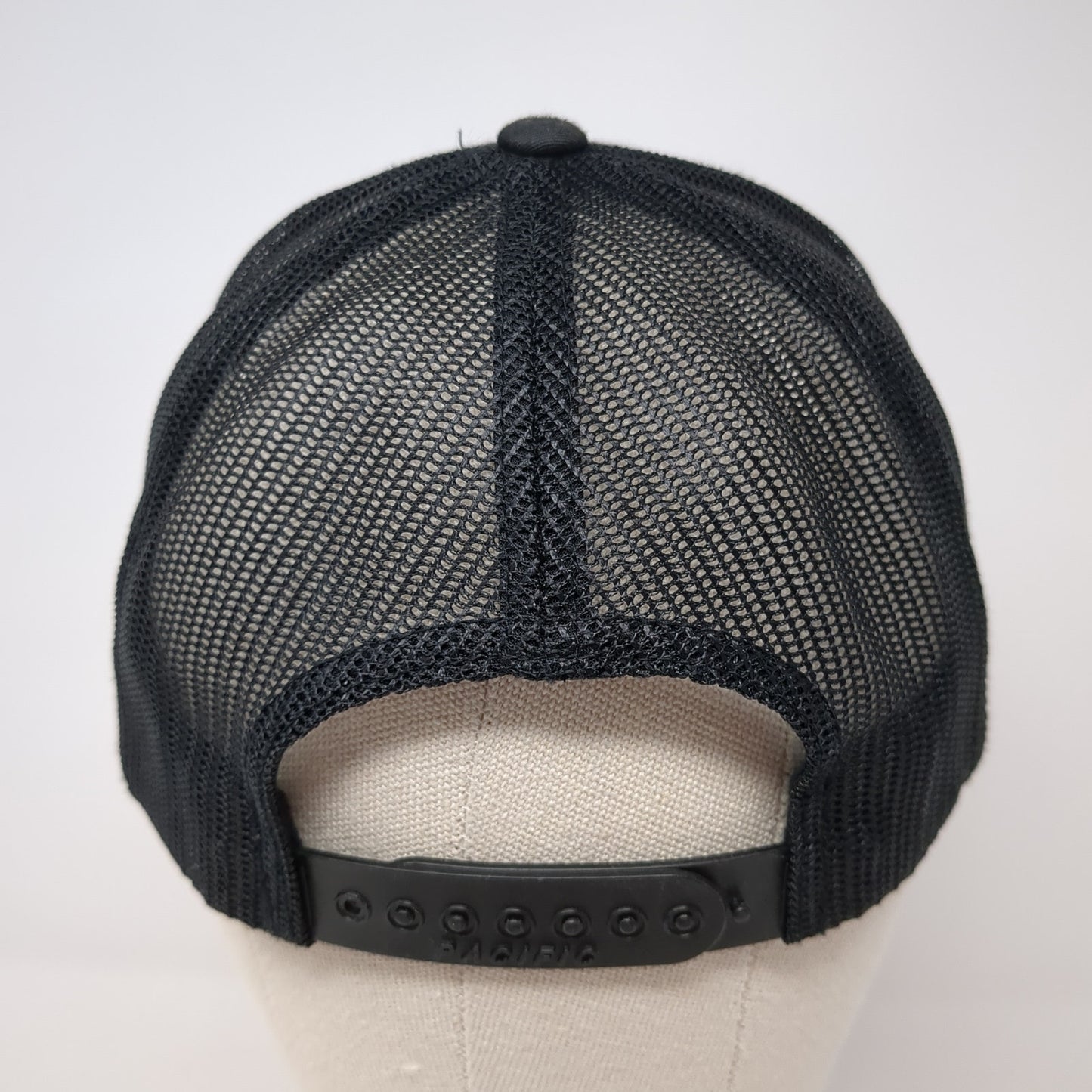 Pacific Headwear Snapback Trucker Hat Black One Size Adjustable Mesh Back