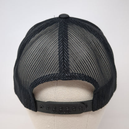Pacific Headwear Snapback Trucker Hat Black One Size Adjustable Mesh Back