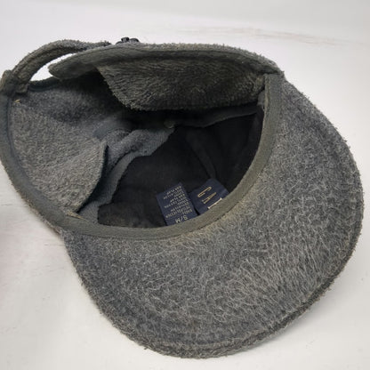 GAP 5 Panel Gray OS Hat Ear Flaps Thinsulate Fleece Winter Strapback Vintage