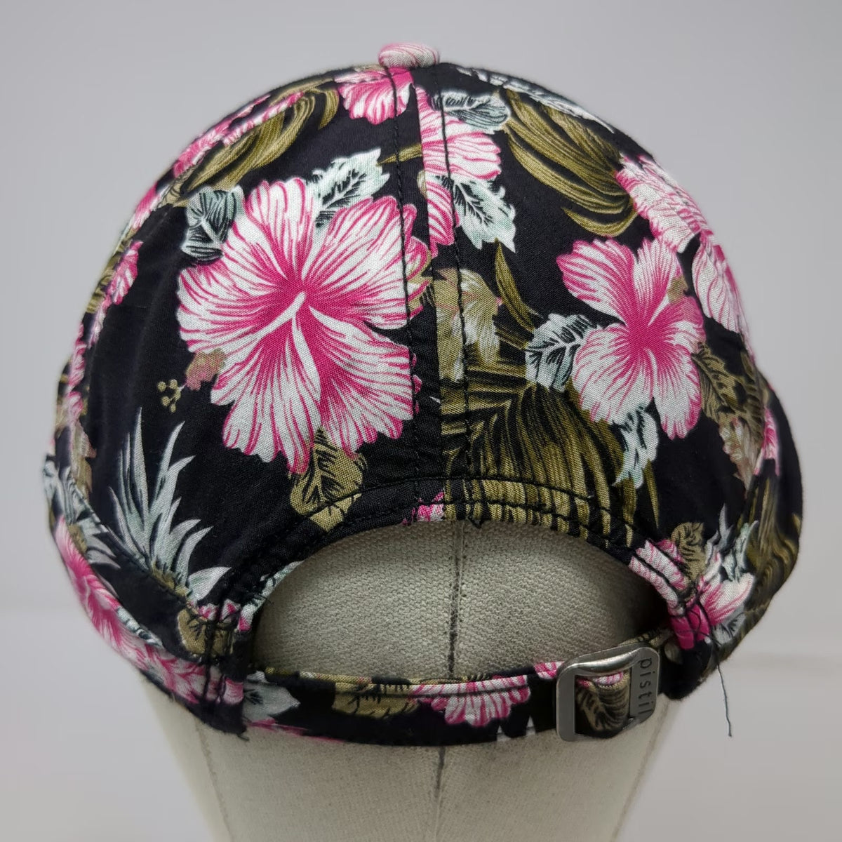 pistil Baseball Cap Black One Size Tropical Floral Hibiscus Print Hat Cotton