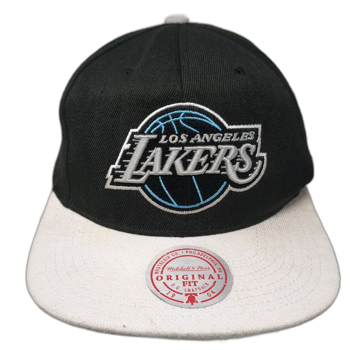 Mitchell & Ness Los Angeles Lakers NBA Snapback Hat Black White Blue One Size OS