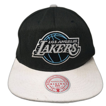 Mitchell & Ness Los Angeles Lakers NBA Snapback Hat Black White Blue One Size OS