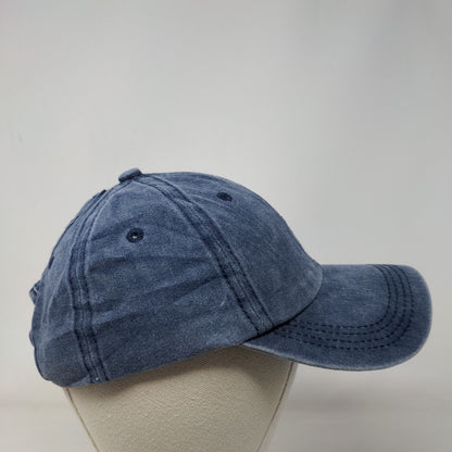 Unbranded Slideback Hat Blue One Size Adjustable Denim Ponyback Blank 6 Panel