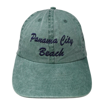 Panama City Beach Strapback Hat Green One Size Adjustable Shade Shack