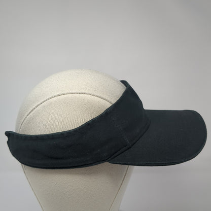 Sportsman Sun Visor Hat Black One Size Adjustable Strap Lightweight Blank