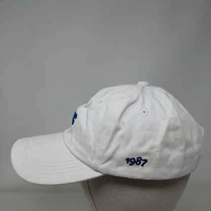 NYC 1987 Slideback Hat White One Size Embroidered Vent Holes G&P