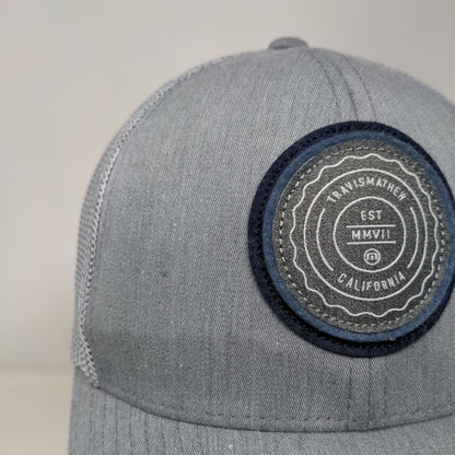 Travis Matthew California Est MMVII Snapback Trucker Hat Gray OS 110 Mesh Back