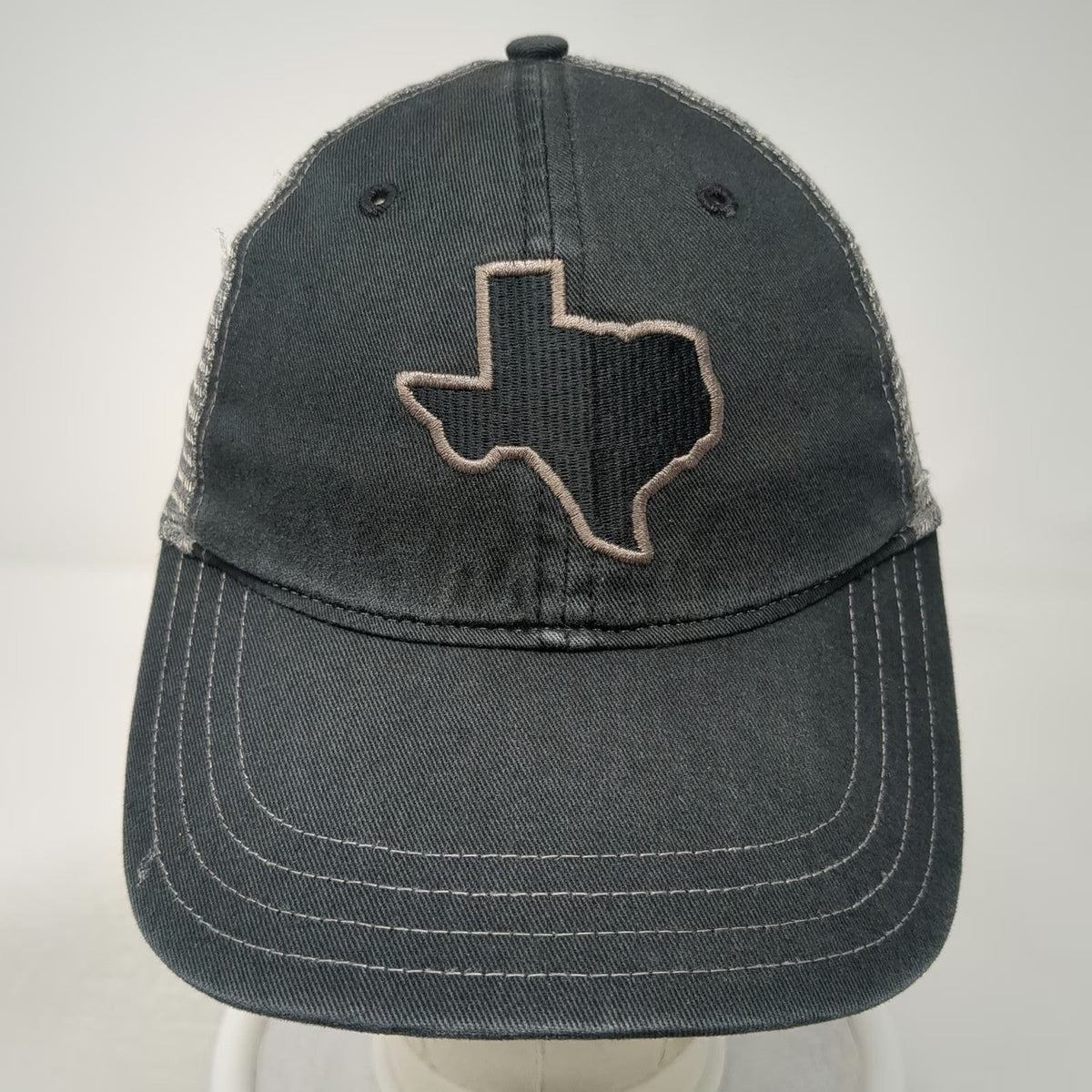 Richardson Trucker Hat Black L Texas State Mesh Snapback Embroidered 111 Cap