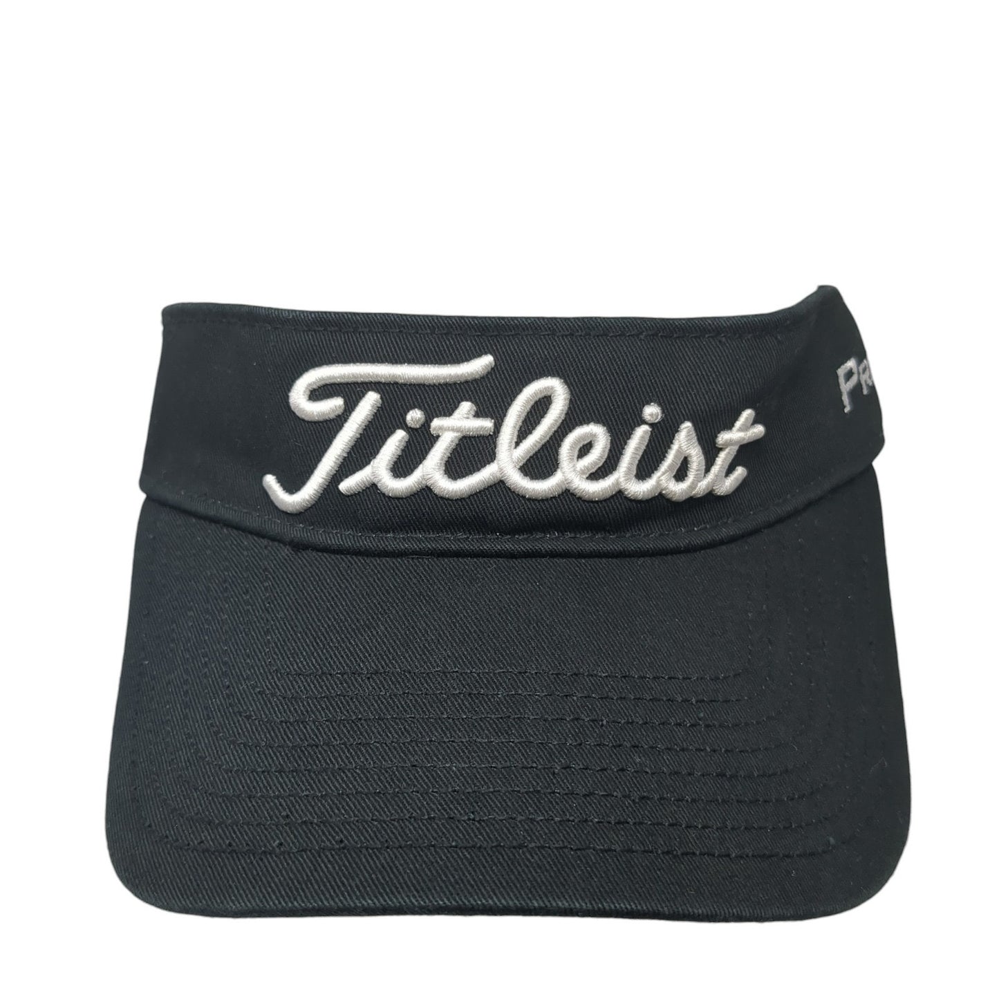 Titleist Pro V1 Strapback Visor Hat Black One Size Adjustable New Era