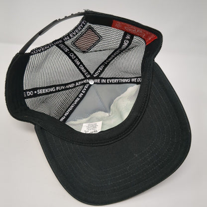 Bigtruck Snapback Trucker Hat Black 58cm Adjustable Mesh Back Polyester