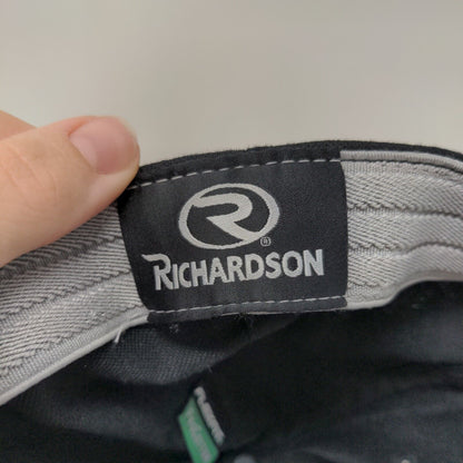 CC Fitted Hat Black M-L Embroidered Pro 185 Flexfit ProCotton Richardson