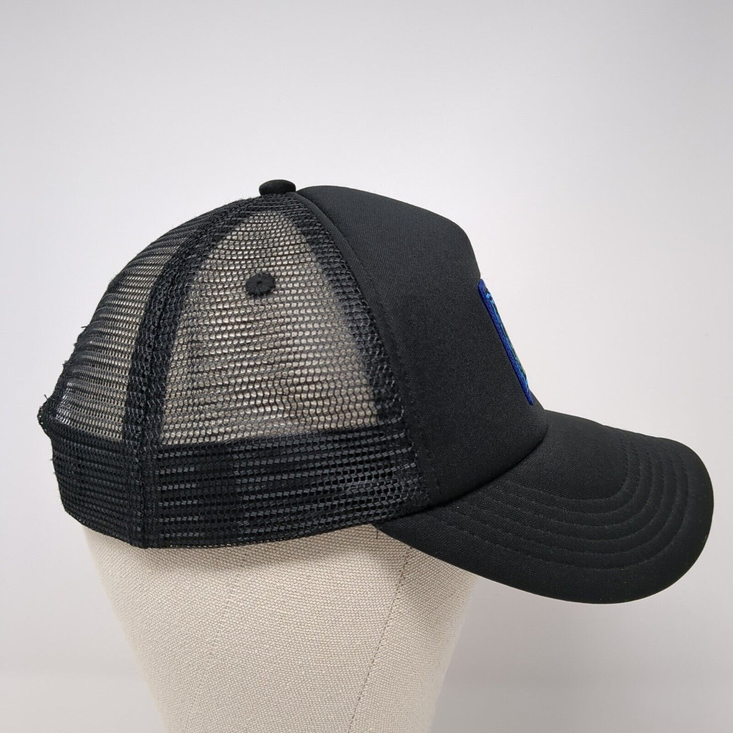Boardriding Co Snapback Mesh Back Trucker Hat Black 55cm Quiksilver
