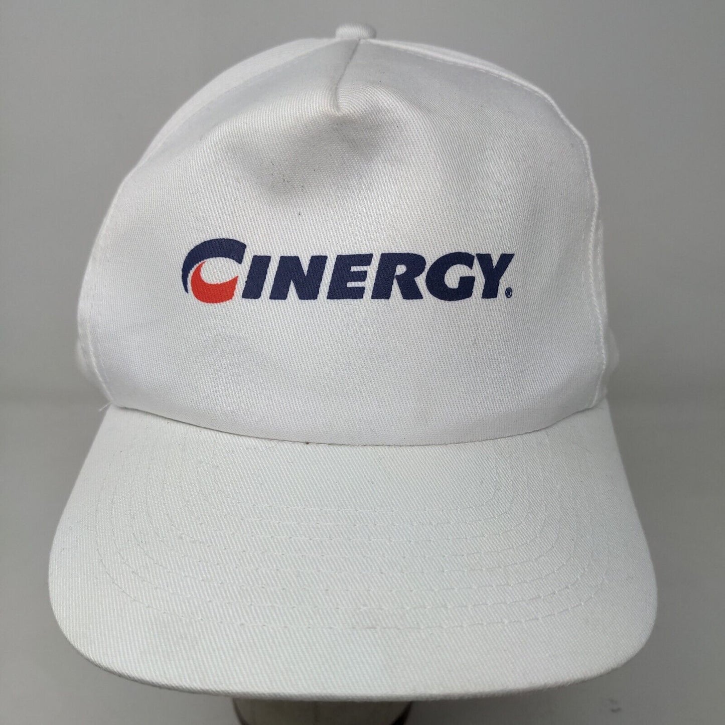 Cinergy Men's Snapback Trucker Hat White Size OSFA Embroidered Logo Adjustable