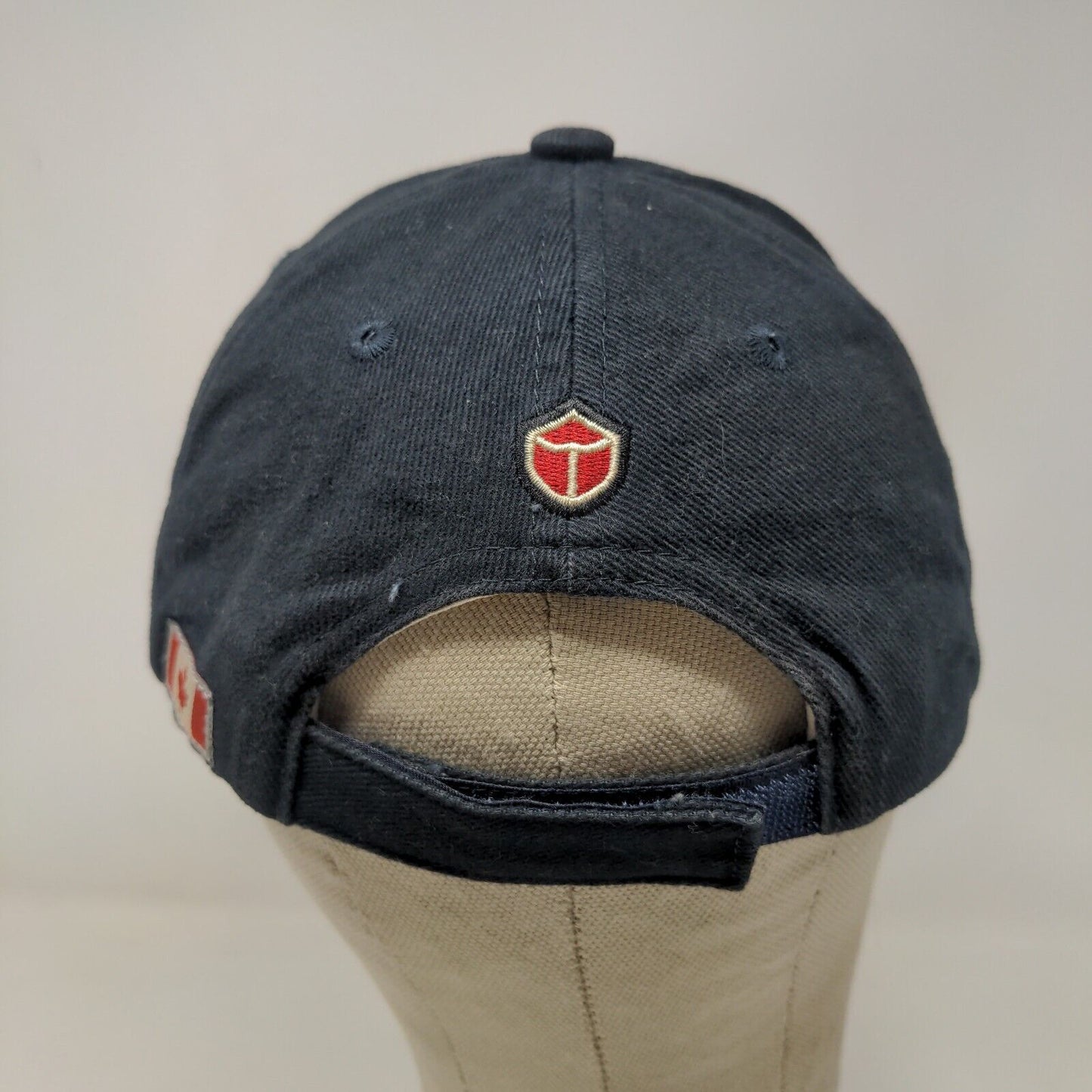 Red Cano Men's Strapback Hat Blue Adjustable Embroidered Canada Logo