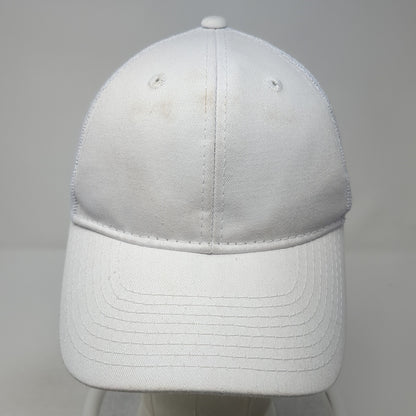 Outdoor Cap Strapback Trucker Hat White One Size Adjustable Mesh Back Blank