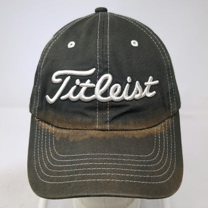 Titleist Baseball Cap Black One Size Hat Meadow Lakes Golf Cotton Slideback