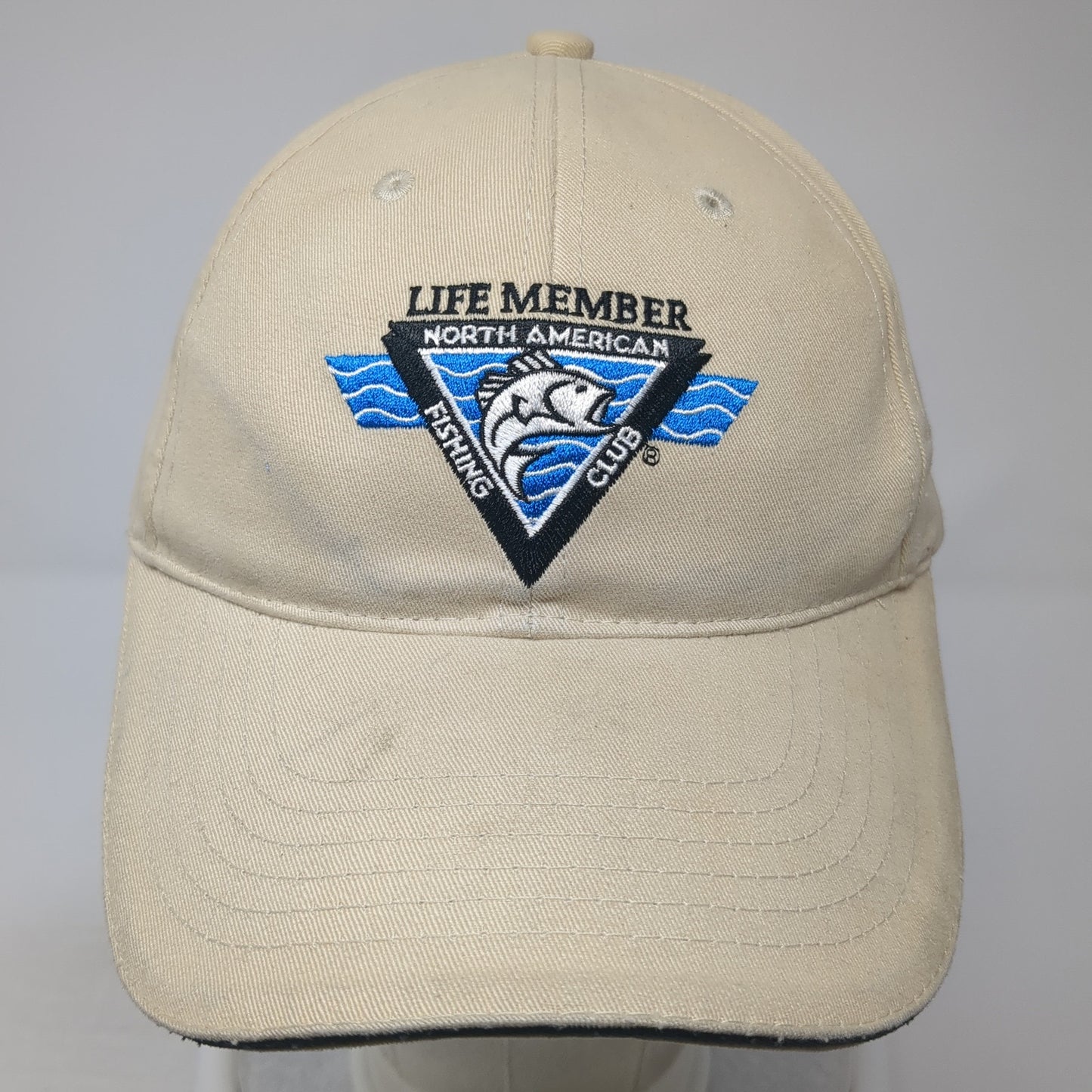 Life Member North American Fishing Club Baseball Cap Beige One Size Adjustable